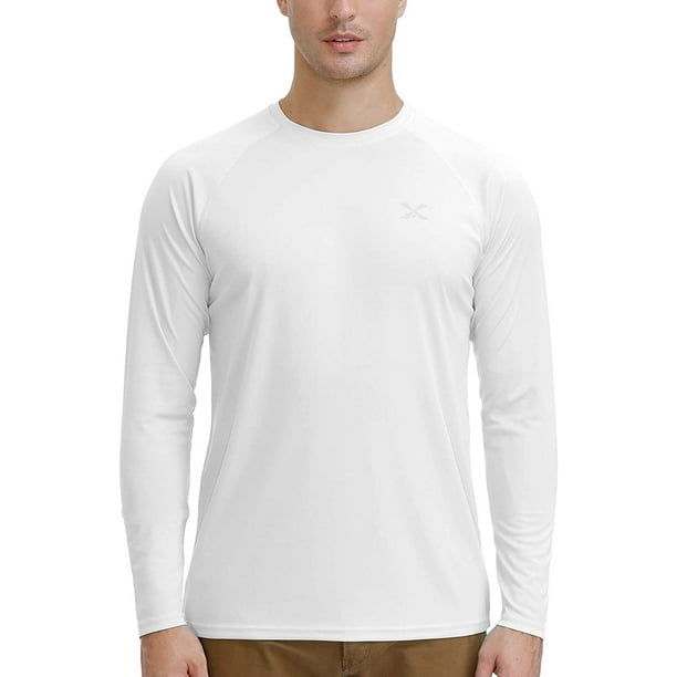 Men's UPF 50+ Long Sleeve Sun Shirts UV Protection Quick Dry Lightweight  Shirt Hiking Fishing Swim T Shirt 