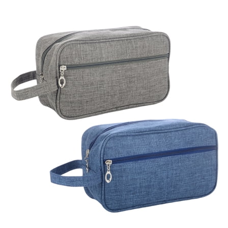 EXHUMKY Waterproof Toiletry Bag Black Portable Organizer for Travel and Storage