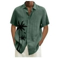 thumbnail image 1 of Designer Spring Summer Men's Casual Cotton Solid Color Short Sleeve Shirts Loose Shirts, 1 of 5