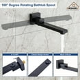 thumbnail image 4 of Boyel Living 12 in Shower System Wall Mount 3-Functions Square Shower Faucet Set with Handheld Spray,Matte Black, 4 of 10