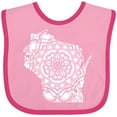 thumbnail image 3 of Inktastic Wisconsin Silhouette Mandala Boys or Girls Baby Bib, 3 of 4
