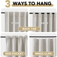 thumbnail image 2 of H.VERSAILTEX Light Blocking Thermal Insulated Window Curtains Bedroom Darkening Drapes for Living Room Back Tab/Rod Pocket Draperies, 2 Panels, 42" x 84", Ivory/Cream, 2 of 6