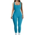 thumbnail image 2 of Kiplyki Fall Ladies Pants Tight Waistband Sleeveless Neck Long Jumpsuit, 2 of 6