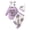 A03-Purple, variant on Newborn Baby Girl Clothes Infant Elephant Outfit Ruffle Long Sleeve Ribbed Romper Top Cute Bow Pants Set with Headband (Pink,3-6 Months)