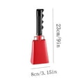 thumbnail image 3 of Cow Bell Noise Makers with Handle Black Steel Cowbell for Sporting Events Cheering Graduation Decor Football Games Party, 3 of 5