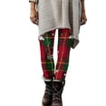 thumbnail image 4 of Qulqfy Yoga Leggings for Women Running Christmas High Waisted Red Lounge Plus Size Plaid Casual Leggings Pants Women L, 4 of 9