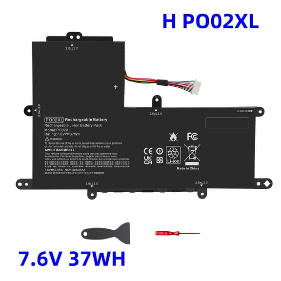 PO02XL 823908-1C1 Laptop Battery for HP Stream 11-R 11-R014WM 824560-005（7.6V 37Wh）