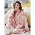 thumbnail image 1 of Pijama de primavera y otoño para mujer, cárdigan de manga larga de algodón, ropa exterior holgada informal, conjunto de ropa para el hogar de otoño e invierno, 1 of 5