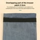 thumbnail image 5 of Bewildely Pantalones autoadhesivos de hierro en el borde Parches Acortar Ropa Pantalones Chaqueta Abrigo Bufanda Tela de costura Sastre Artesanía Gris 2m, 5 of 6