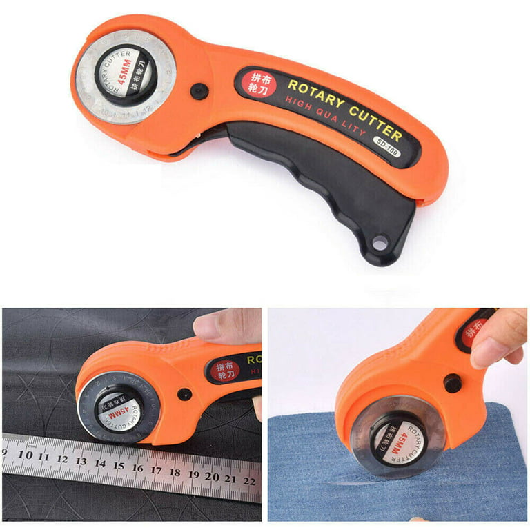 45mm Sharp Round Rotary Cutter Sewing Quilting Roller Fabric Cutting Craft  Tool