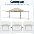 thumbnail image 3 of MASTERCANOPY 10 x 10ft Pop-up Canopy Tent with 2 Detachable Side Shades, Beige, 3 of 11