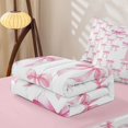 thumbnail image 5 of Homewish Kawaii Bow Zipper Full Size Comforter Sets with Fitted Sheet and 2 Pillowcases For Girls,Pink Letter I Initial Lettering Zipper Bedding Set,Pink Reversible,4-Piece, 5 of 7