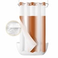 thumbnail image 2 of Orange White Ombre No Hook Shower Curtain Waterproof, Bathroom Curtains with Snap in Liners and See Through Top Window, Farmhouse Country Minimalist Art Hotel Style Bathtub Curtains Shower 54"Wx78"L, 2 of 8