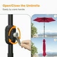 thumbnail image 5 of ACEGOSES 7.5ft Patio Umbrella, Outside Table Umbrellas With Non-Fading Polyester canopy, Wine Red, 5 of 8