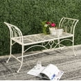 thumbnail image 2 of Safavieh Adina Indoor/Outdoor Wrought Iron Rustic Garden Bench, 2 of 8