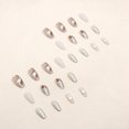thumbnail image 3 of FCOGIN Long Coffin, 24 Pieces, White, Brown, Silver, Gitter, Acrylic False Nail, Press on Nail, 3 of 6