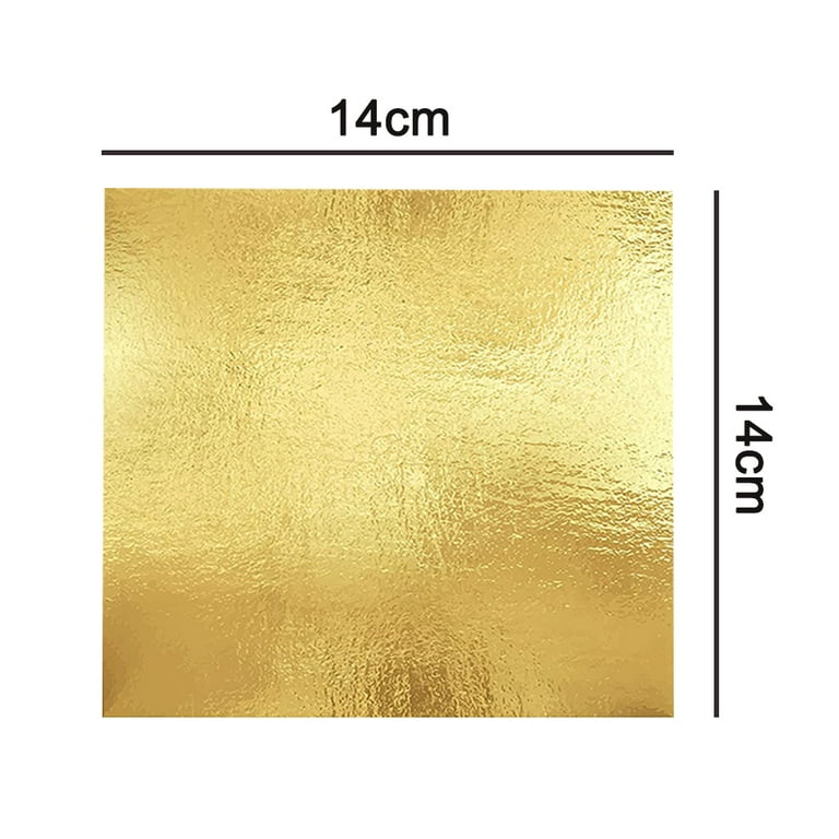 Gigules 100 Sheets Imitation Gold Leaf 5.5 x 5.5 Inches Gold Foil Paper for Arts Painting Gilding Crafting Decoration