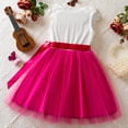 thumbnail image 5 of DGMIOCS Girls Dresses Cute Flower Embroidered Ruffle Sleeve Sundress 2026 Fashion Casual Flowy Tulle Bow Princess Dresses Red 5-6 Years, 5 of 9