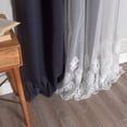 thumbnail image 4 of Aurora Home  Mix and Match Trellis Cut Out Curtains Dark Grey 96 96 Inches, 4 of 5