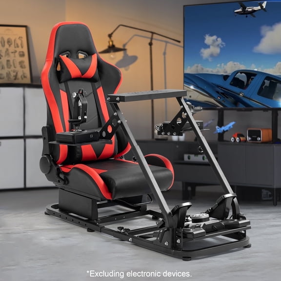 Marada Flight Racing Sim Cockpit with Game Seat Foldable Fit for  Thrustmaster Logitech