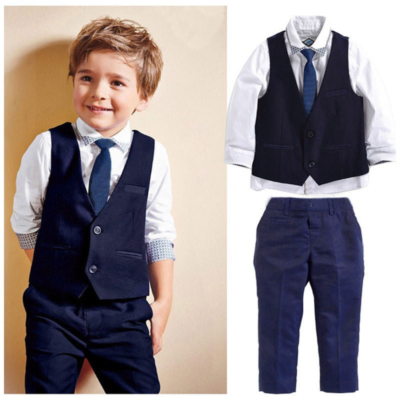 NWT Infant  Boys 3-pc Great Guy Vest Shirt Tie Pants CHURCH Easter Suit 