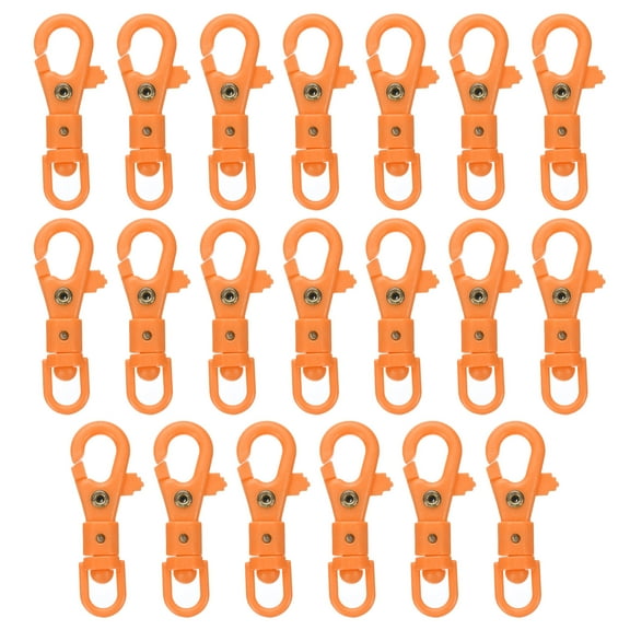 Uxcell Plastic Lobster Claw Clasps Swivel Lanyard Snap Hook Trigger Clips, Orange