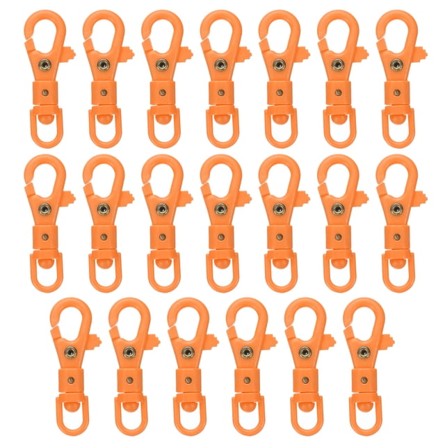 Ganchos de Langosta de Plástico Uxcell, Clips de Activación de Cordón, Naranja