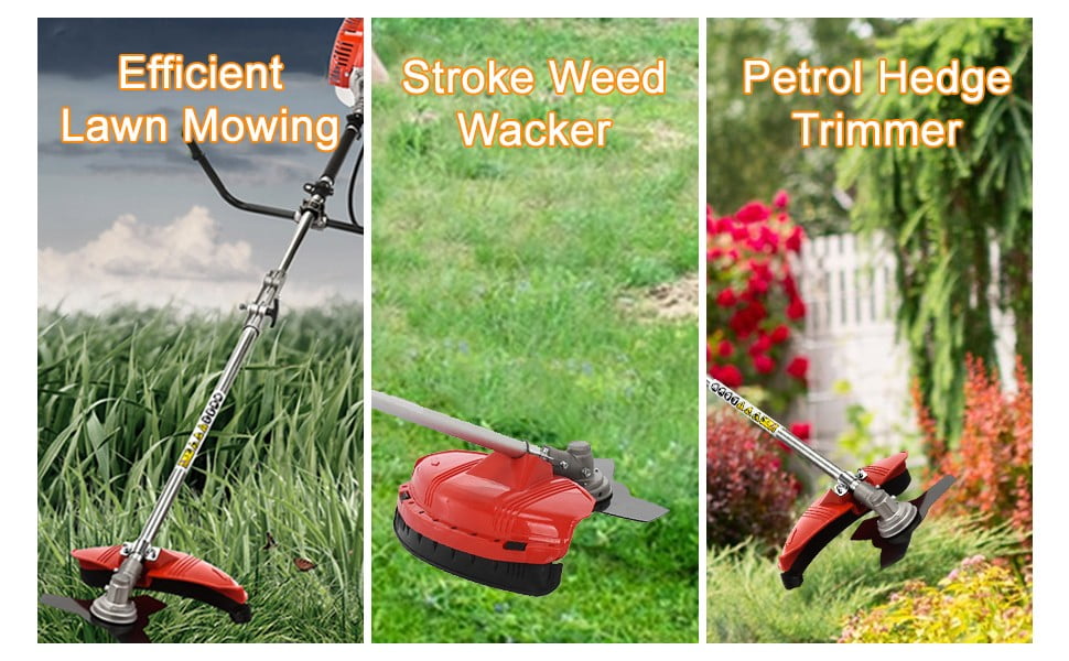 Floseru 52CC 2-Cycle Gas Weed Eater, 2 in 1 Gas Weed Wacker Gas Brush Cutter, 2026 Upgraded Weed Eater Gas Powe, Gas String Trimmer and Lawn Edger, Weed Trimmer