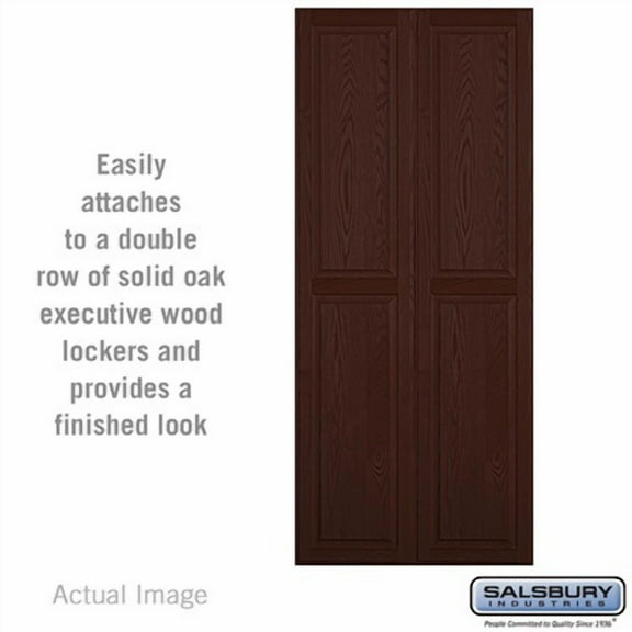 Double End Side Panel - for 18 Inch Deep Solid Oak Executive Wood Locker - Dark
