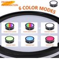 thumbnail image 3 of ZEERSHEE LED Light Base for Crystal 3D Glass Art Colorful Lighted Round Display Stand 6 Lighting Mode Color Change Battery/USB Power(Flat), 3 of 8