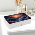 thumbnail image 6 of Galaxy Elegant PU Leather Earring Organizer Storage Box Decorative Box with Removable Compartment - Portable, 6 of 6