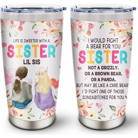 

Athenstics Big Sister Gifts For Little Girls Tumbler Little Sister Gifts Gift For Little Sister Sister Birthday Gifts From Sister Soul Sister Gifts For Women Rakh Gift For Sisters Coffee Cup 20oz