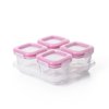 OXO Tot Glass Baby Blocks Food Storage Containers 4 oz - Pink