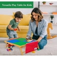 thumbnail image 5 of Large Foldable Building Block Table for Kids – Durable Faux-Wood Plastic, Includes Storage, Portable Play Desk, 5 of 6