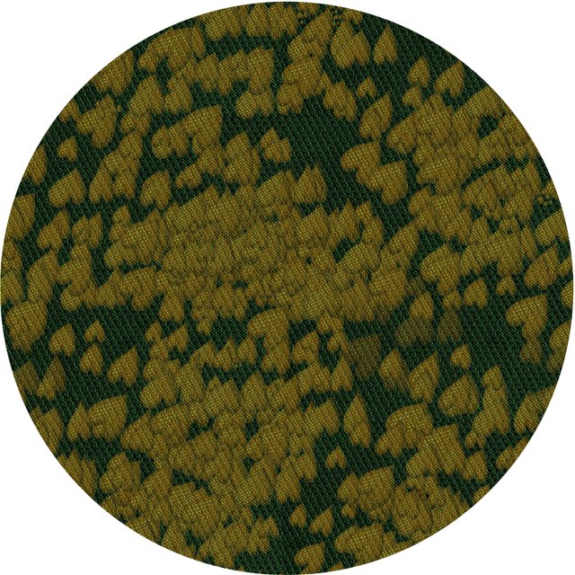Ahgly Tapis Rond Lavable en Machine Intérieur Transitionnel Vert Olive, 6 Pieds Rond