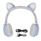 thumbnail image 1 of Auriculares lindos plegables del oído de gato de la luz LED de los graves profundos de los auriculares del juego del oído de gato con orejeras suaves, 1 of 8