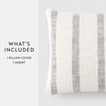 thumbnail image 4 of Noble Linens Yarn-Dyed Cotton Decor Throw Pillow in Awning Stripe Pattern, 4 of 7