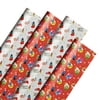 Pinkfong Baby Shark Holiday Gift Wrap - Pack of 4 | Christmas Wrapping Paper