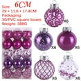 thumbnail image 3 of 30PCS Christmas Ornaments Christmas Tree Ball Bauble Hanging Home Party Ornament Decor 6CM for Xmas Tree Craft Gifts for Home Holiday Wedding Party Decorations, 3 of 6