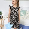 thumbnail image 4 of Balery Hand Drawn Snake Camisón de princesa para niñas, pijama de algodón con mangas abullonadas, suave y bonito.-Small, 4 of 6