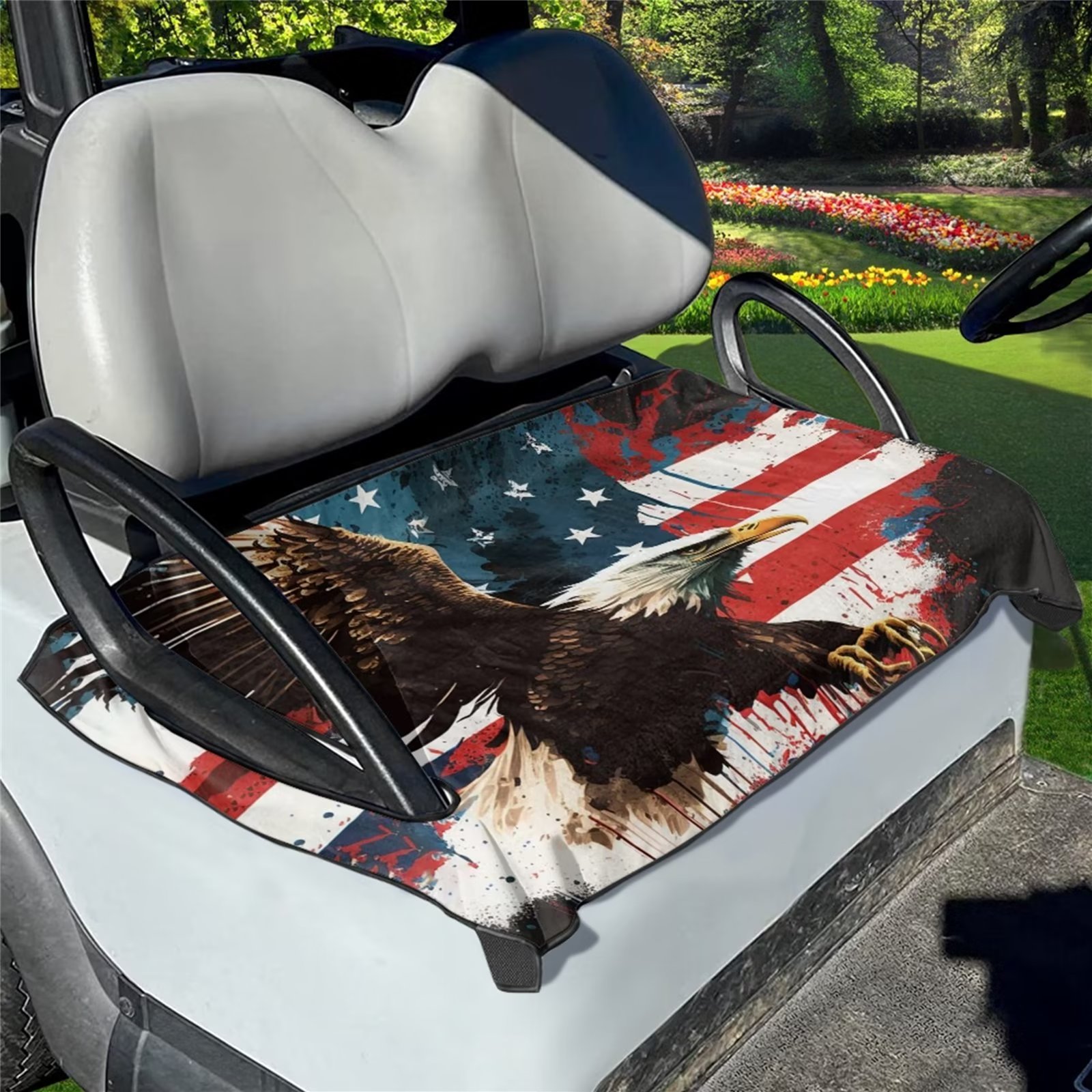 Binienty American Flag Golf Cart Seat Covers Club Car Accessories for