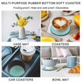 thumbnail image 6 of Turquoise Burlap Texture Coasters Set of 6, Farmhouse Vintage Aqua Absorbent Coasters for Drinks, Coaster for Bar Office Dining Coffee Table Accessories Decor, Non Slip Round Desk Coaster, 6 of 9