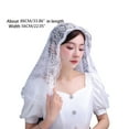 thumbnail image 3 of XISAOK Lace Mantilla Catholic Church Chapel Veil Exquisite Flower Embroideries, 3 of 16