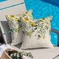 thumbnail image 5 of Green Eucalyptus Leaves Pillow Covers 16x16 Inch, Retro Rustic Botanical Floral Linen Pillowcase with Invisible Zipper, Decorative Throw Pillow Covers Cushion Case for Couch Sofa Bed Living Room, 5 of 9