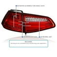 thumbnail image 4 of Spec-D Tuning Red LED Bar Tail Lights Compatible with 2015-2017 Volkswagen Golf GTI Models, Left + Right Pair Assembly, 4 of 6