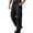 #0098-Black, variant on Men's Sun Protection Cargo Pants Solid Color Ice Cool Quick Dry Multi Pockets Elastic Waist Outdoor Sports Work Long Trousers