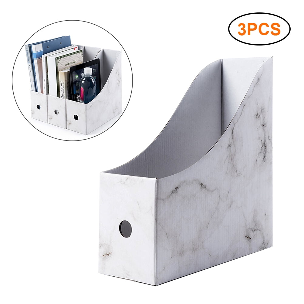 Organisateur De Fichiers Durable Avec 3 Compartiments Boîte De Rangement En Plastique Pour Bureau École Porte-revues Pour Présentoir Et Stockage De Livres, Magazines, Documents