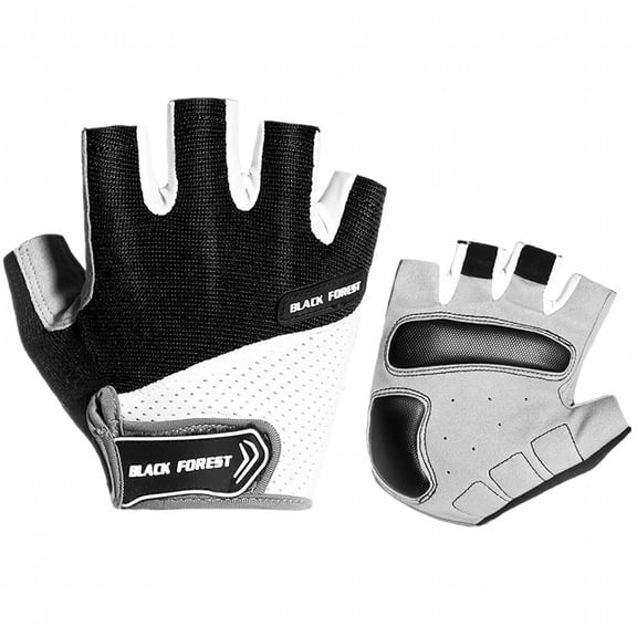 ACDANC 1Pairs Fingerless Gloves,Secure Palm Grip Bike Gloves,Cold Weather Protection Workout Gloves,M,Black