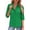 Green, variant on Womens Button Down Shirts 3/4 Sleeve Basic Business Dress Shirts Collared Work Office Fitted Blouses Tops