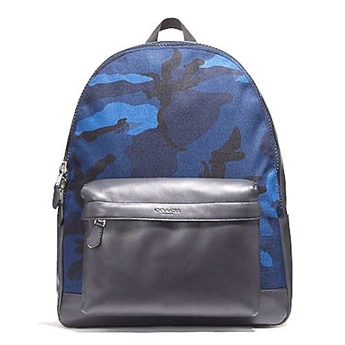 coach blue camo backpack